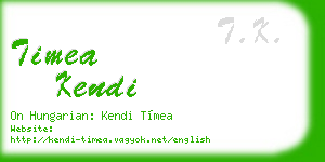 timea kendi business card